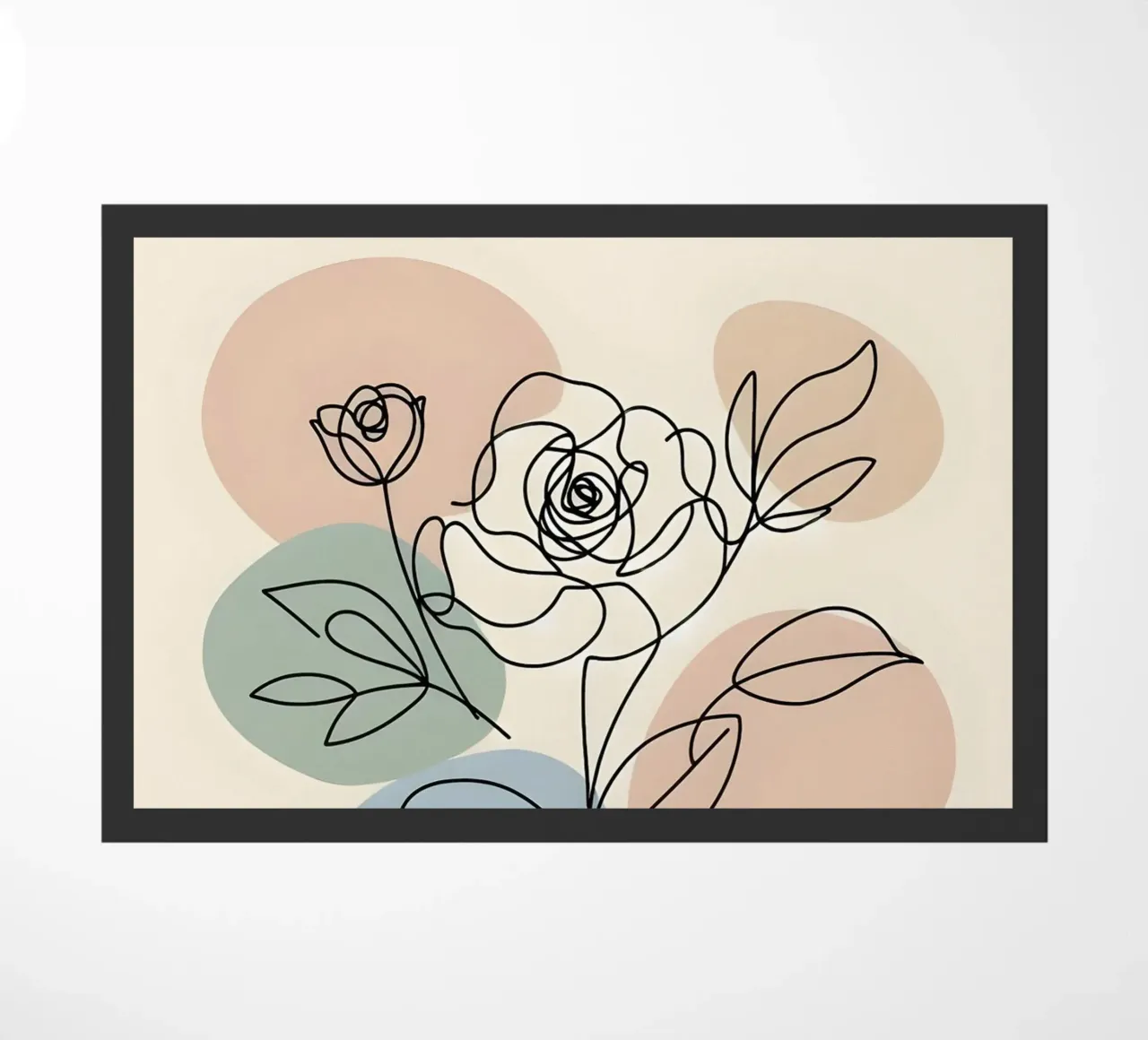 Line art minimalista di un fiore di rosa zerbino da Bloom And Brush