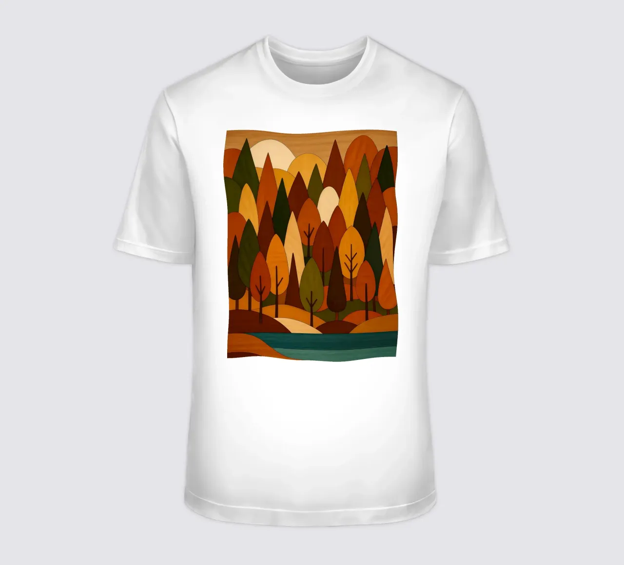 Foresta minimalista in autunno t-shirt da ARTOMATIC