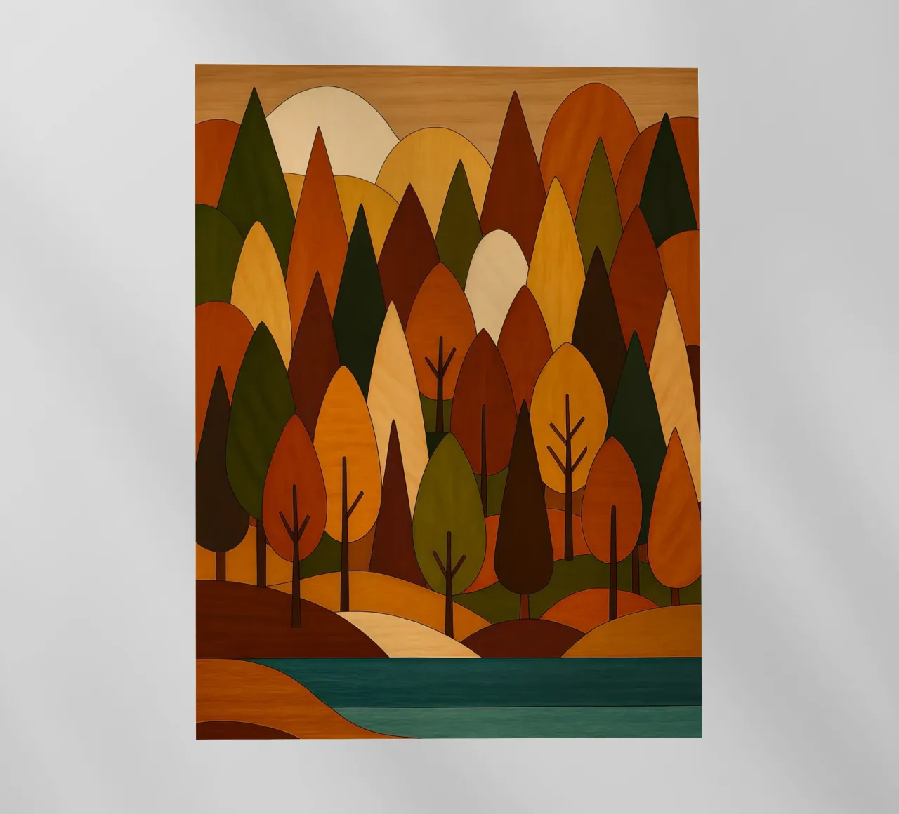 Foresta minimalista in autunno pellicola backlit da ARTOMATIC