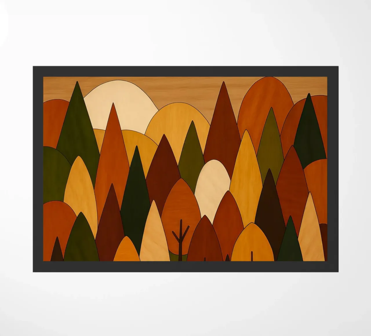 Foresta minimalista in autunno zerbino da ARTOMATIC