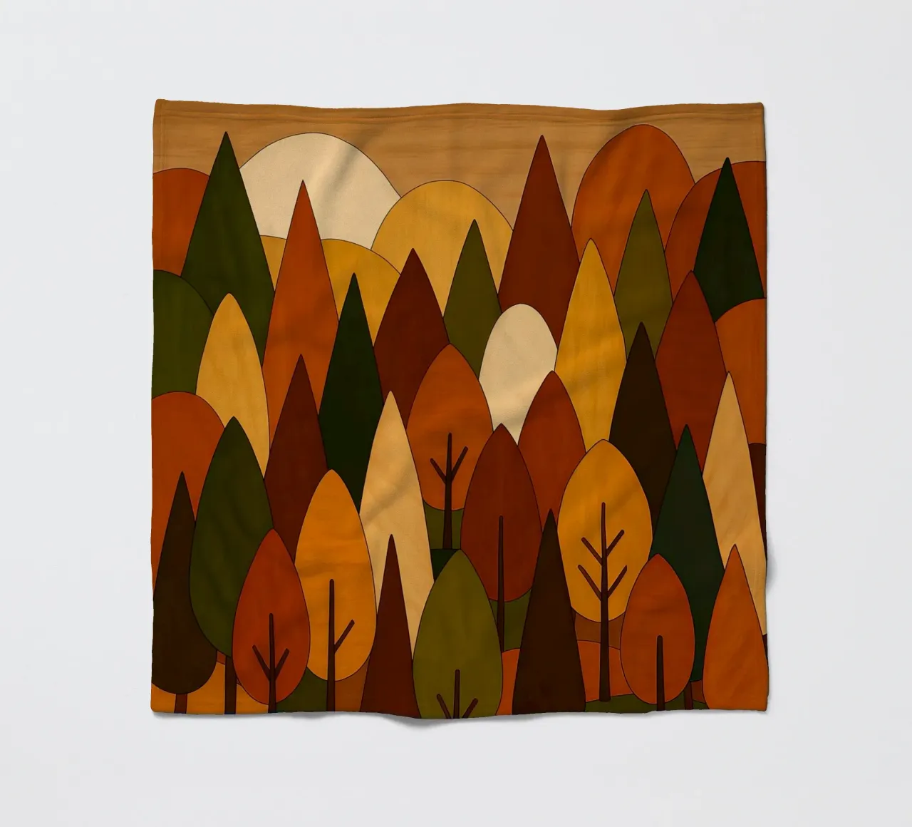Foresta minimalista in autunno coperta in pile da ARTOMATIC