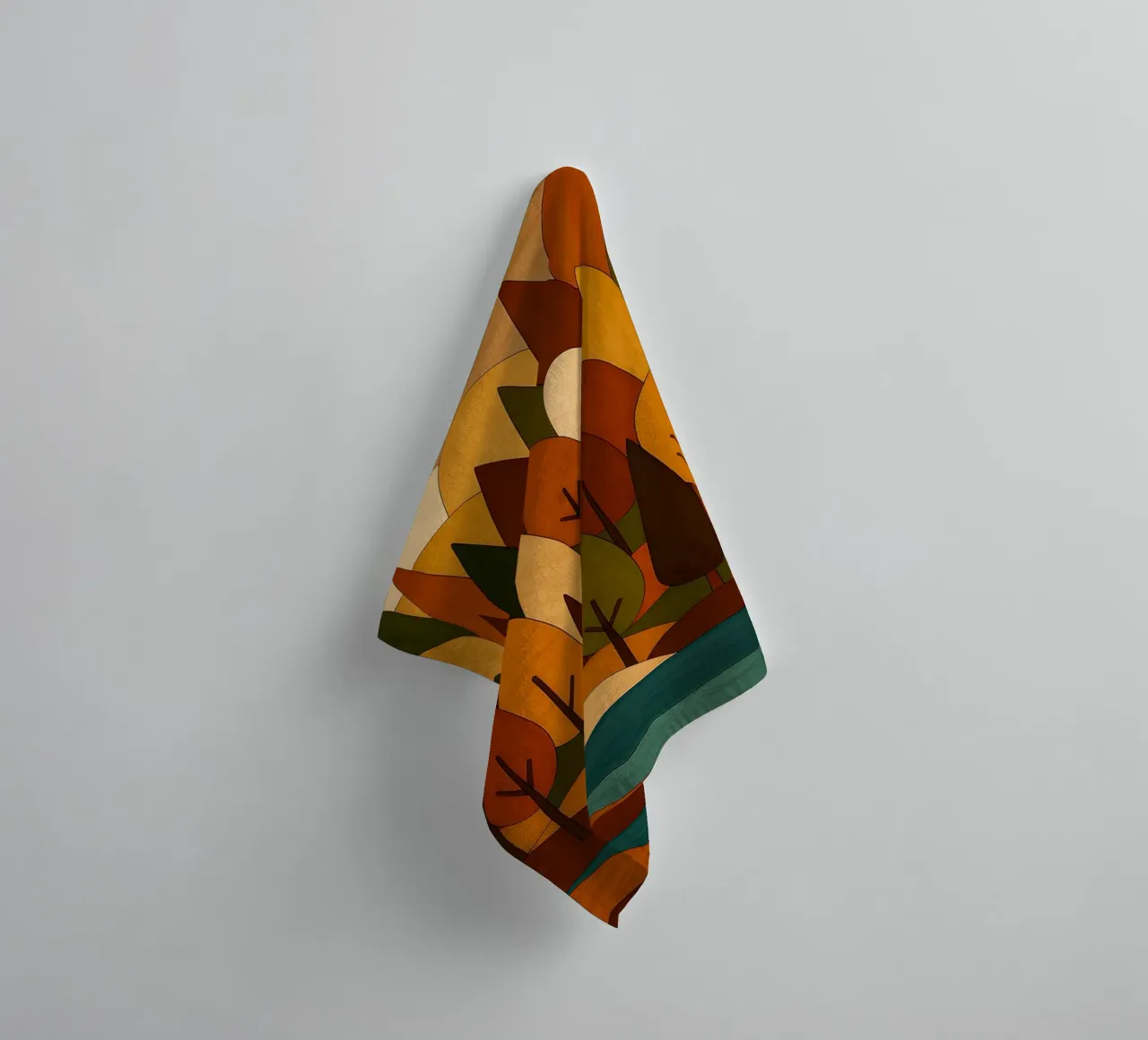 Foresta minimalista in autunno asciugamano da bagno da ARTOMATIC