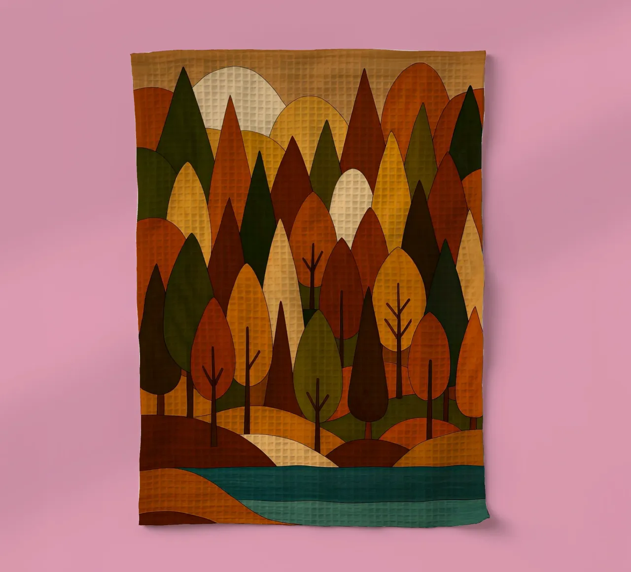 Foresta minimalista in autunno canovaccio da cucina da ARTOMATIC