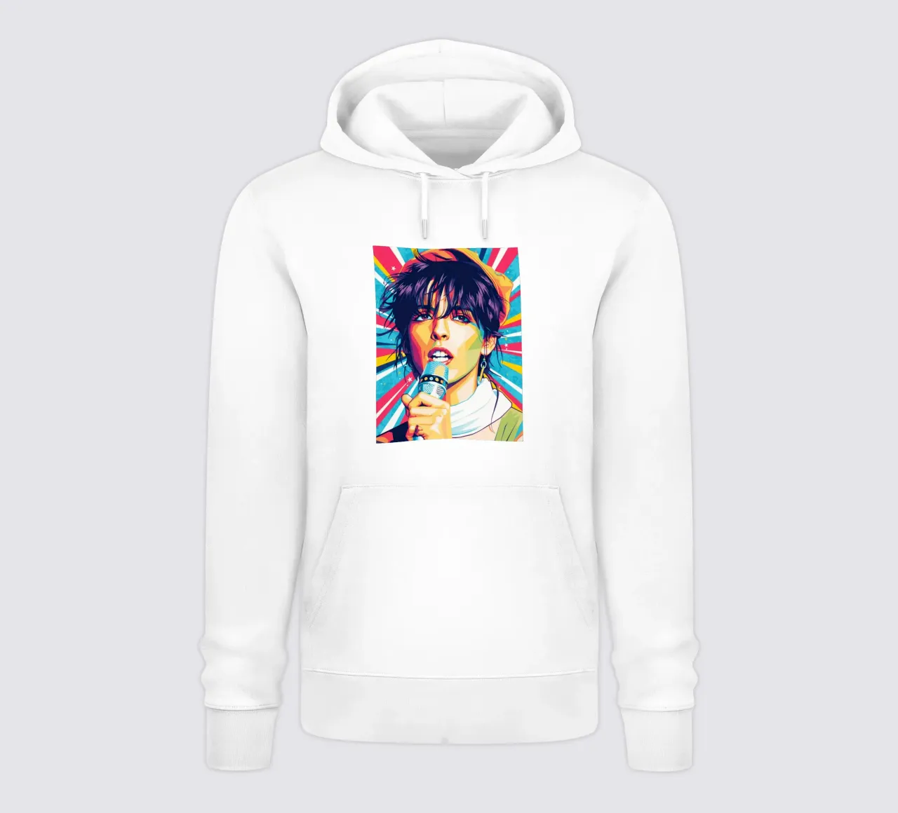 Ritratto pop art di Nena felpa con cappuccio da Hantamrata