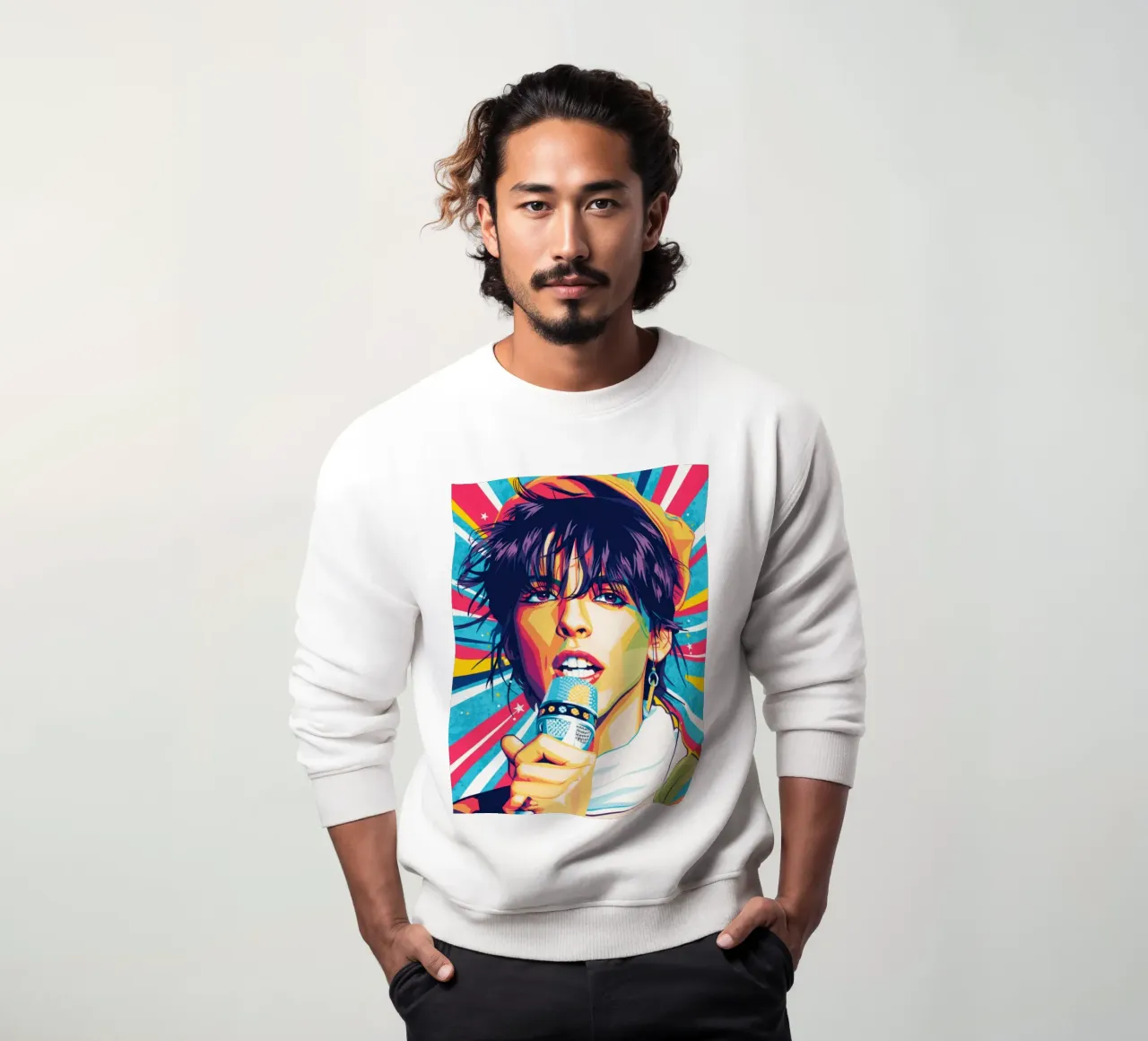 Ritratto pop art di Nena felpa da Hantamrata