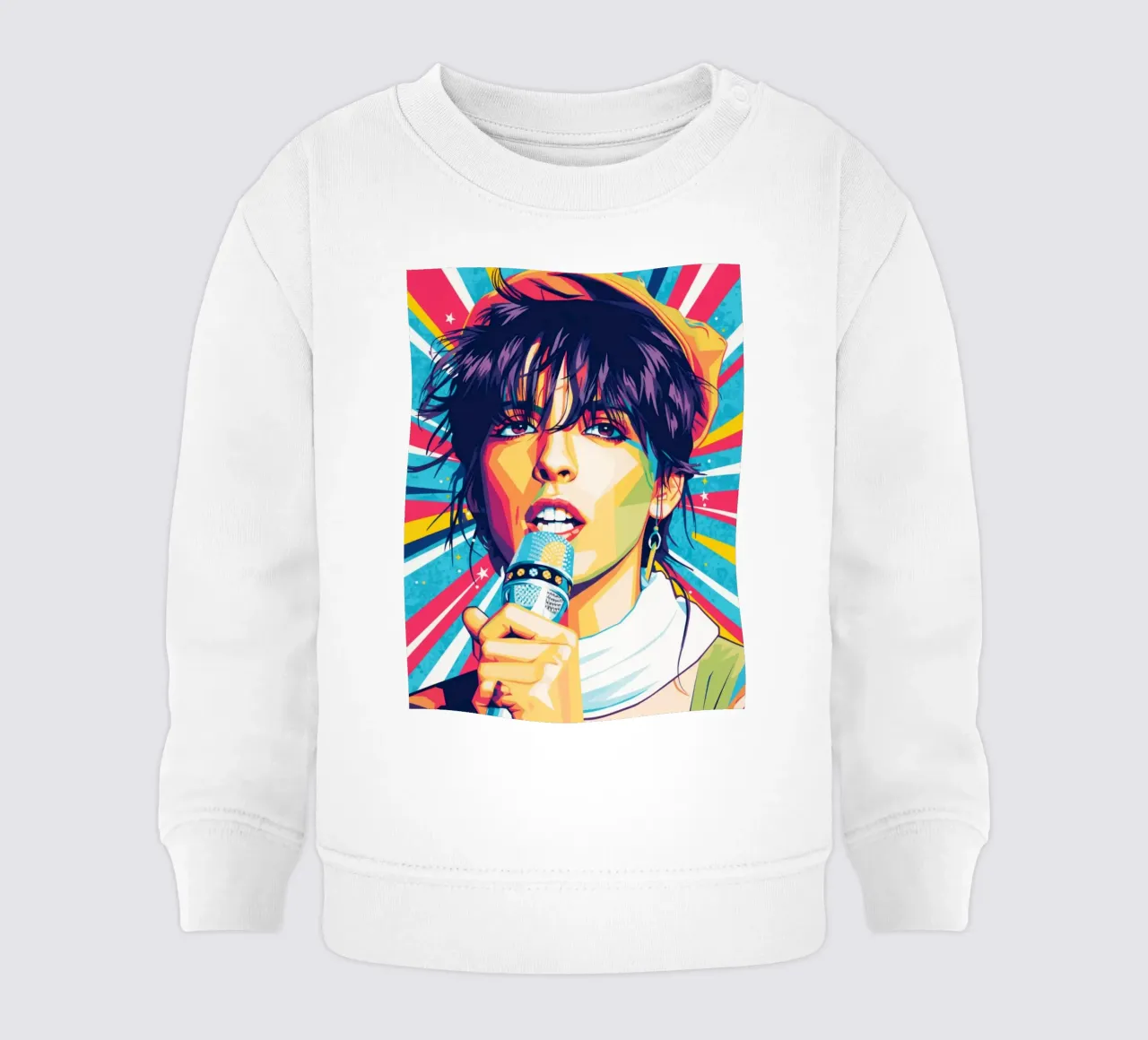 Ritratto pop art di Nena felpa neonato da Hantamrata