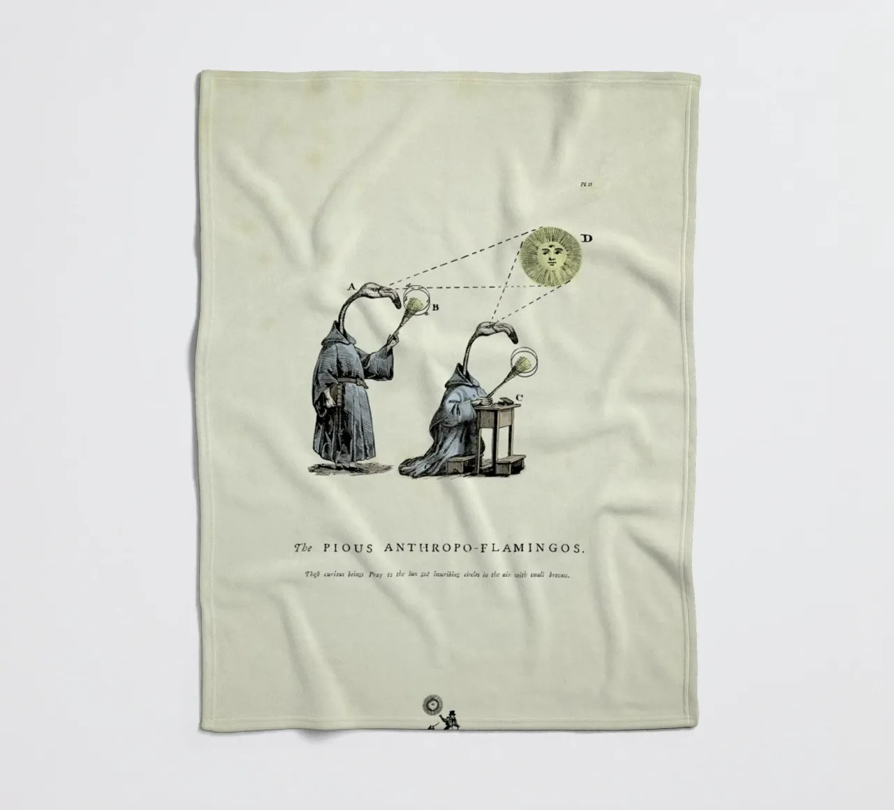 The pious anthropo-flamingos coperta in pile da Matteo Morelli