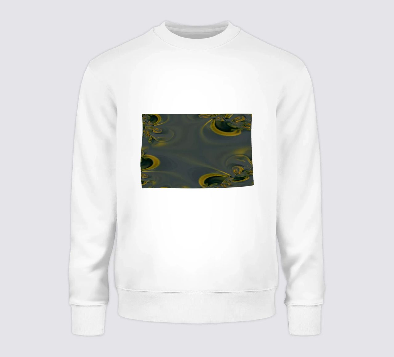 Abstraktes dynamisches Muster in blau und gelb. Sweatshirt von Something for you