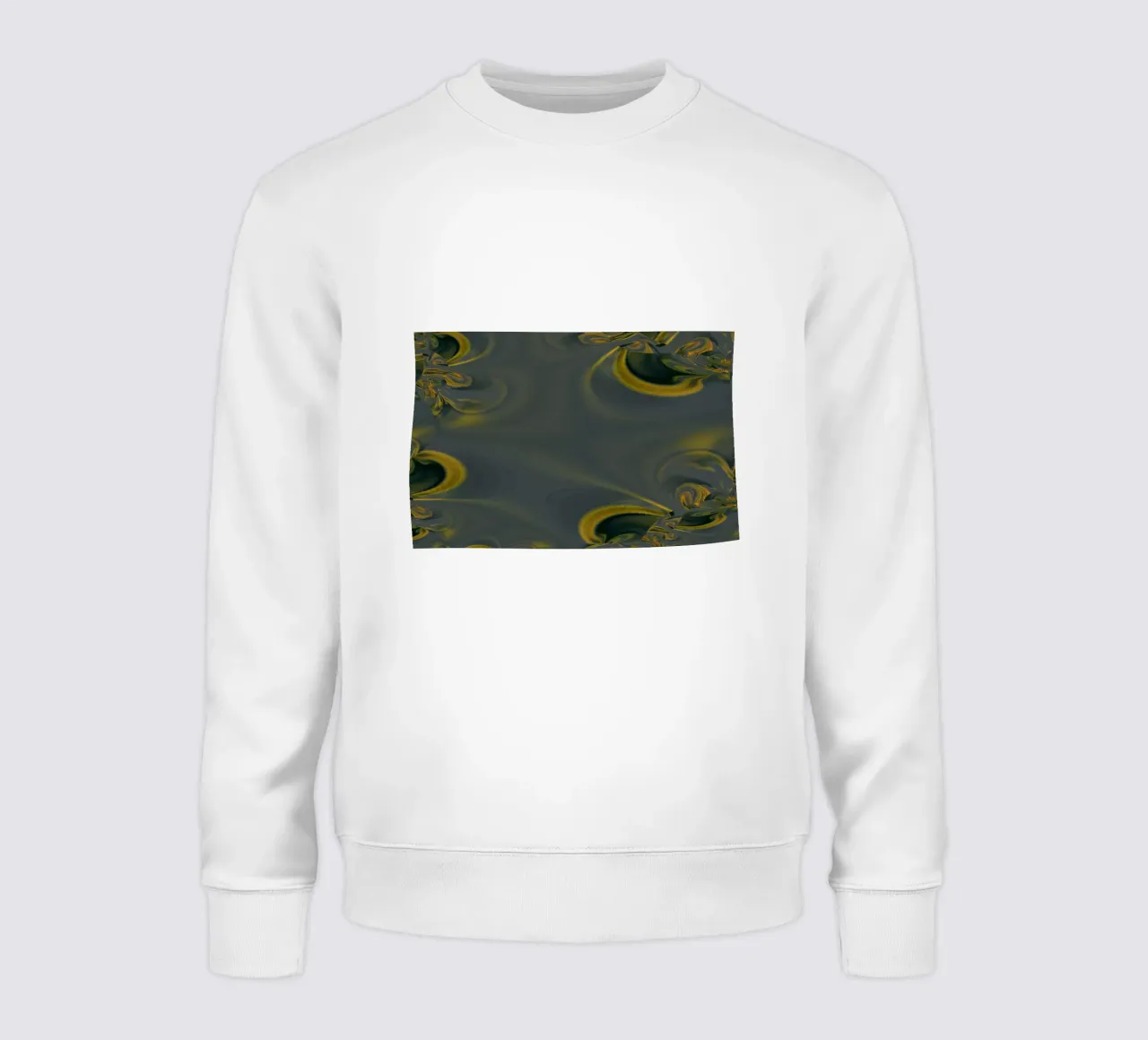 Abstract dynamic pattern in blue and yellow. sweatshirt by Something for you