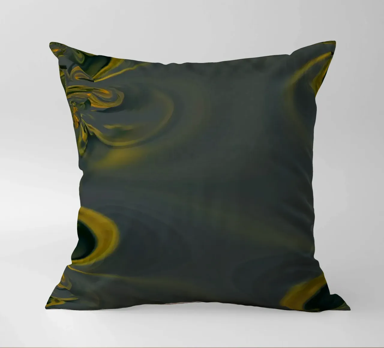 Abstract dynamic pattern in blue and yellow. decorative cushion by Something for you