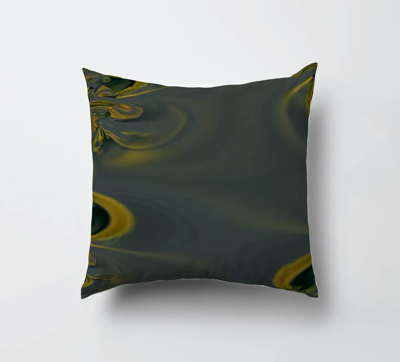 Abstract dynamic pattern in blue and yellow. decorative cushion by Something for you