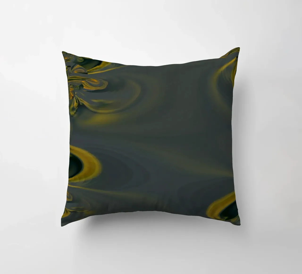 Abstract dynamic pattern in blue and yellow. decorative cushion by Something for you