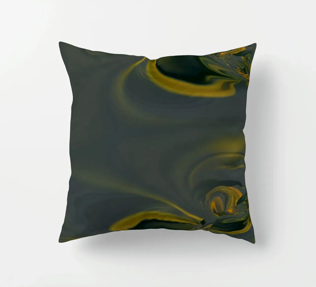 Abstract dynamic pattern in blue and yellow. decorative cushion by Something for you