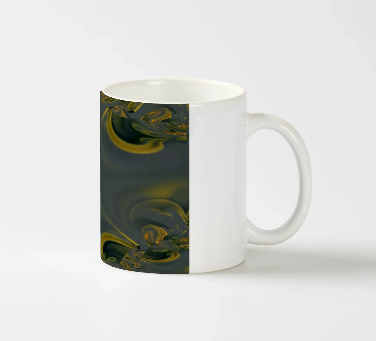Motif dynamique abstrait en bleu et jaune. mug en céramique de Something for you