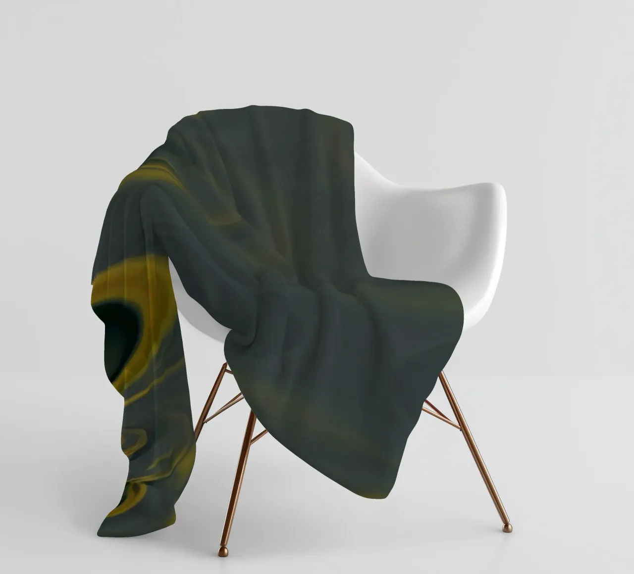Motif dynamique abstrait en bleu et jaune. plaid polaire de Something for you