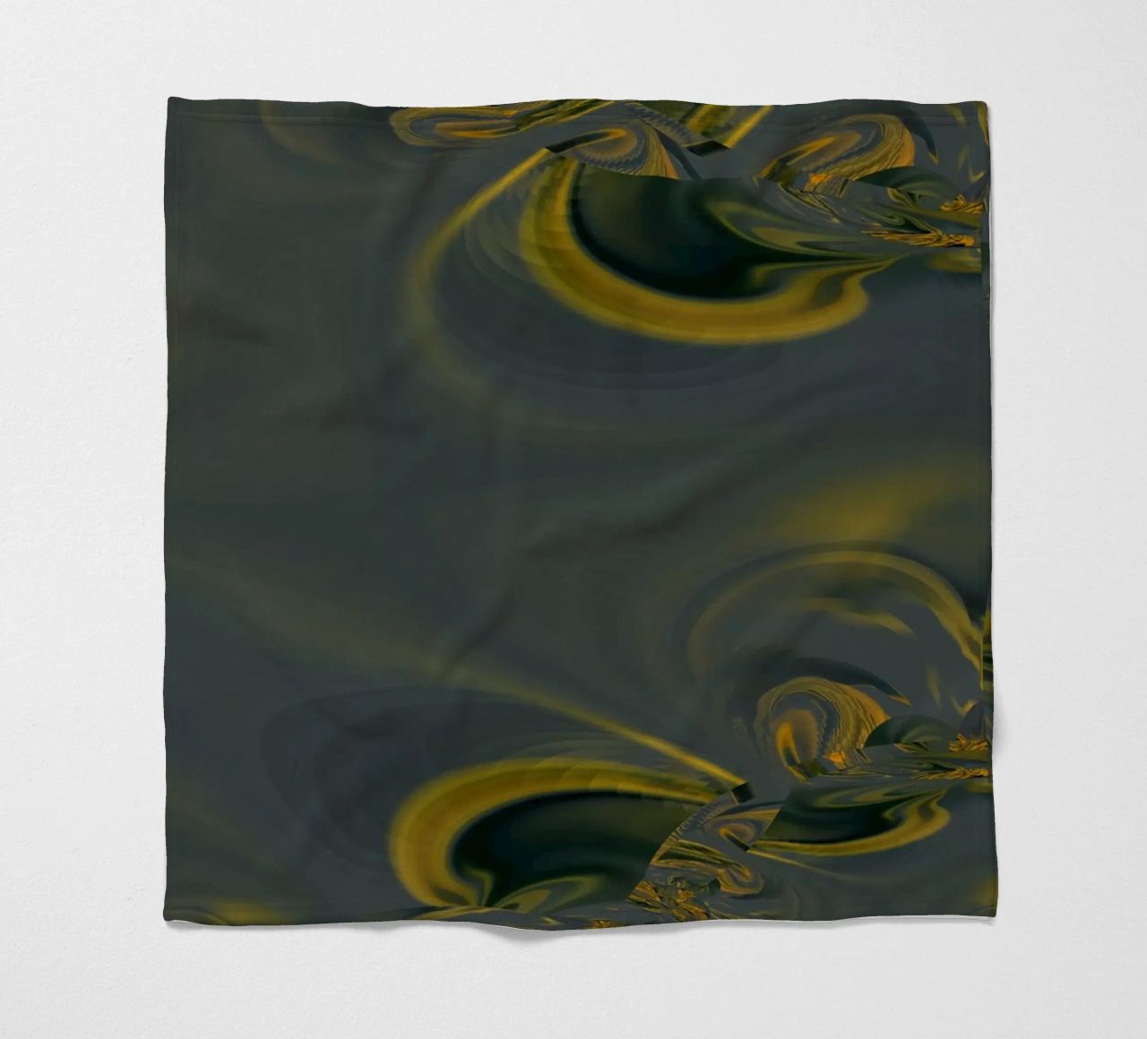 Abstract dynamic pattern in blue and yellow. fleece blanket by Something for you