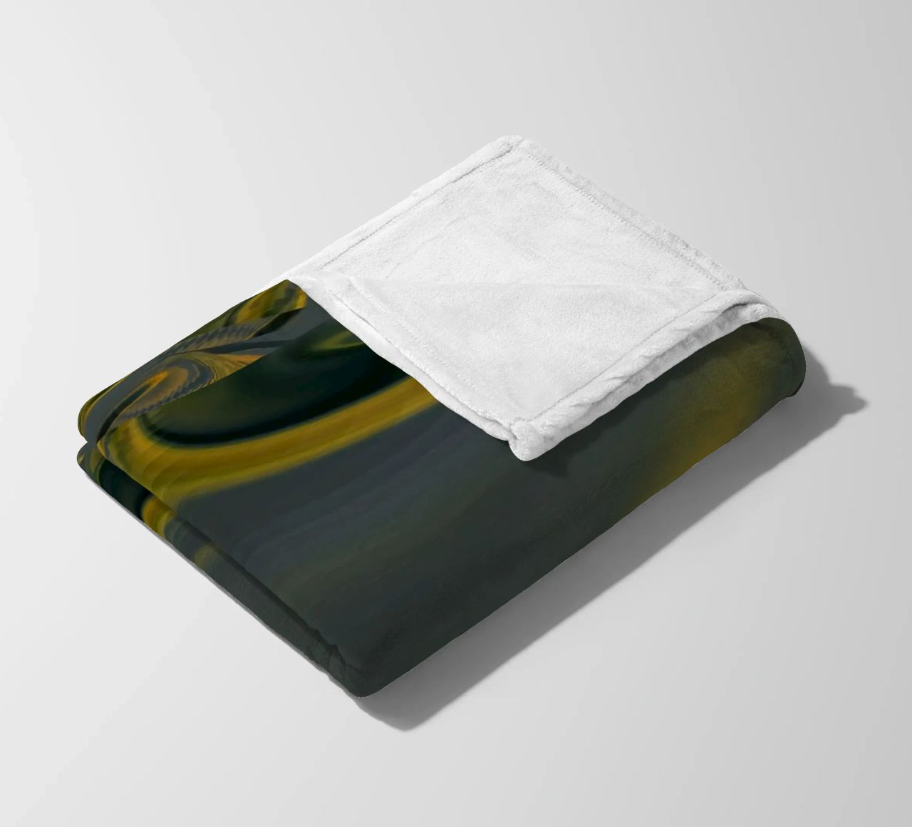 Abstract dynamic pattern in blue and yellow. fleece blanket by Something for you