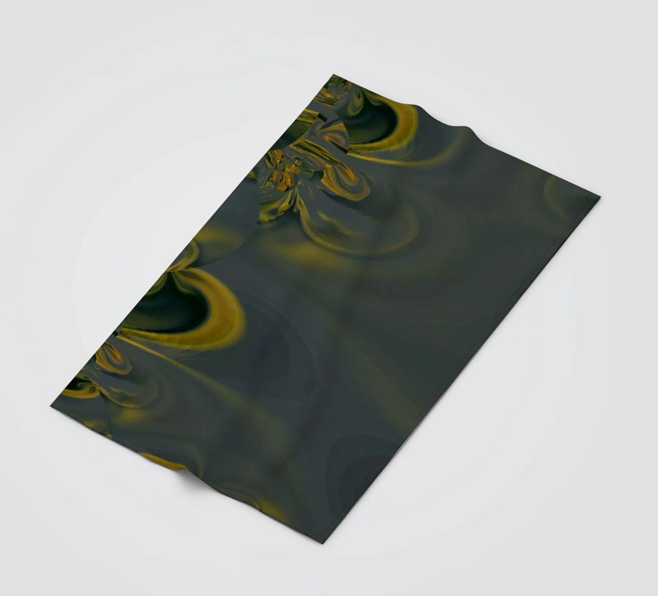Abstract dynamic pattern in blue and yellow. fleece blanket by Something for you