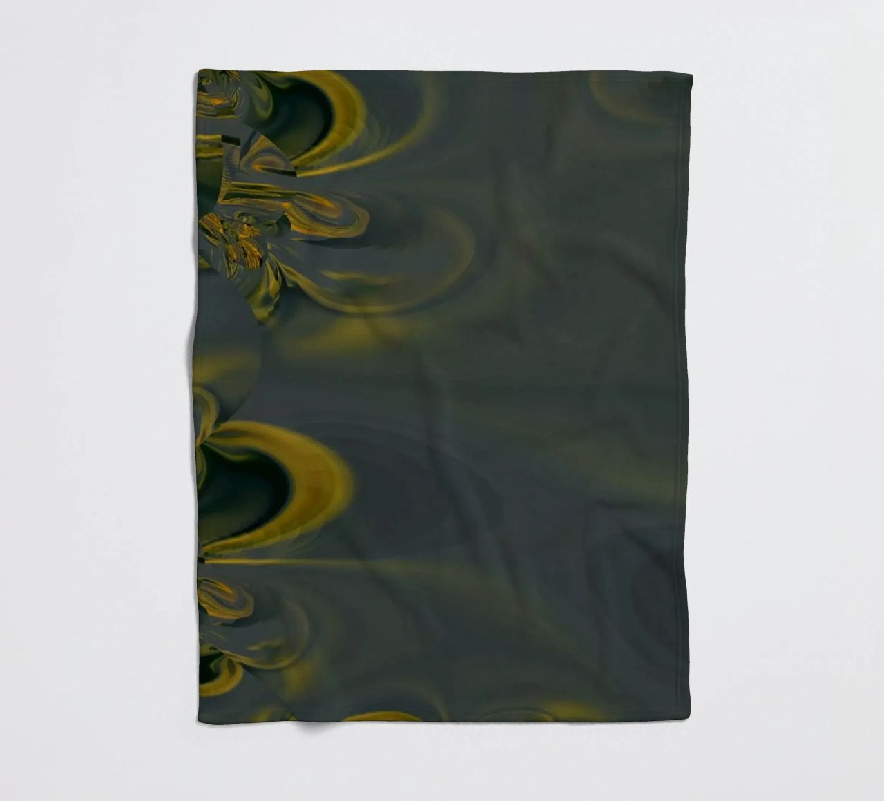 Abstract dynamic pattern in blue and yellow. fleece blanket by Something for you