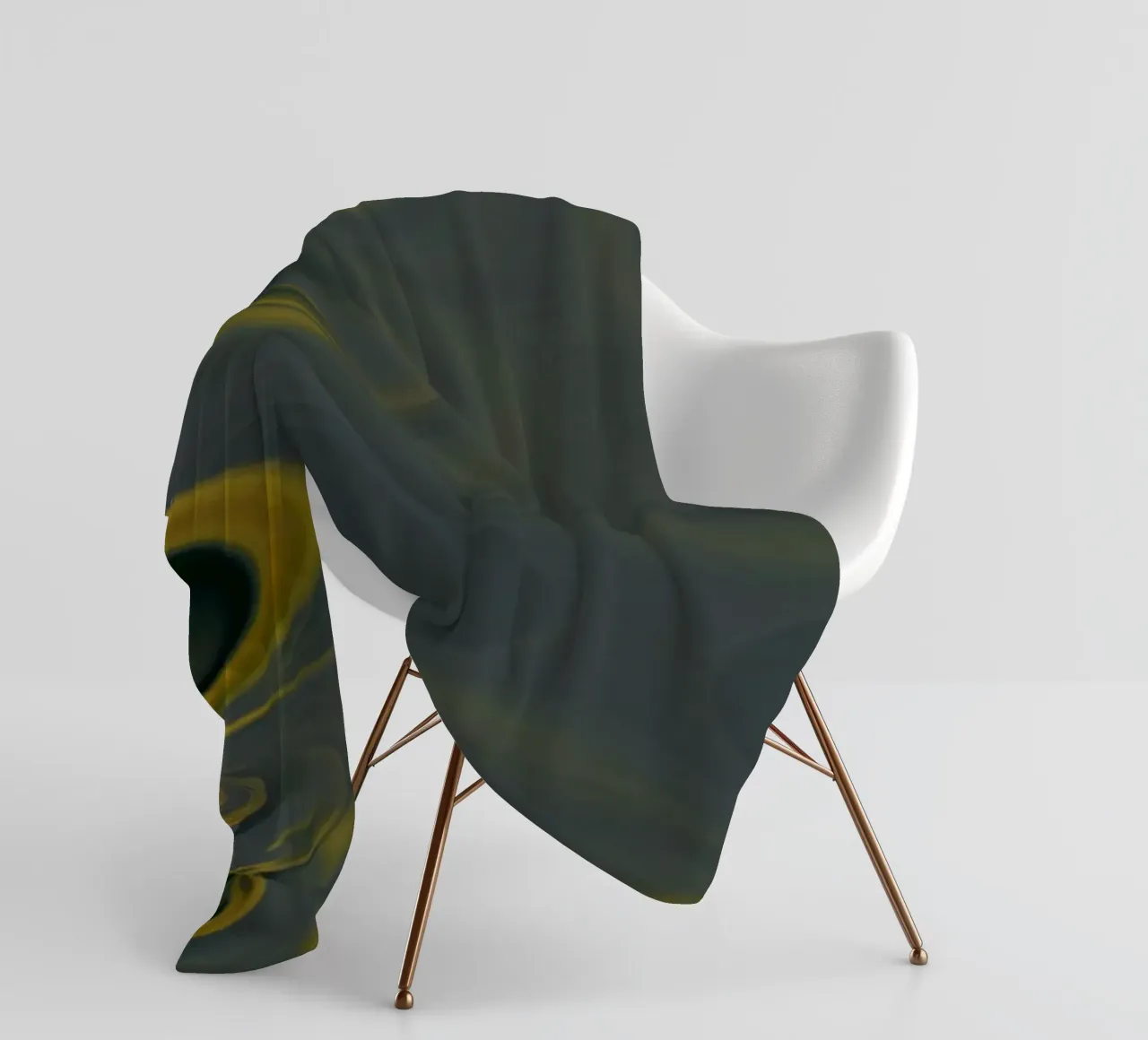 Motif dynamique abstrait en bleu et jaune. plaid polaire de Something for you