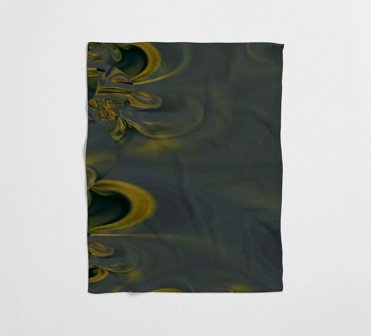 Abstract dynamic pattern in blue and yellow. fleece blanket by Something for you
