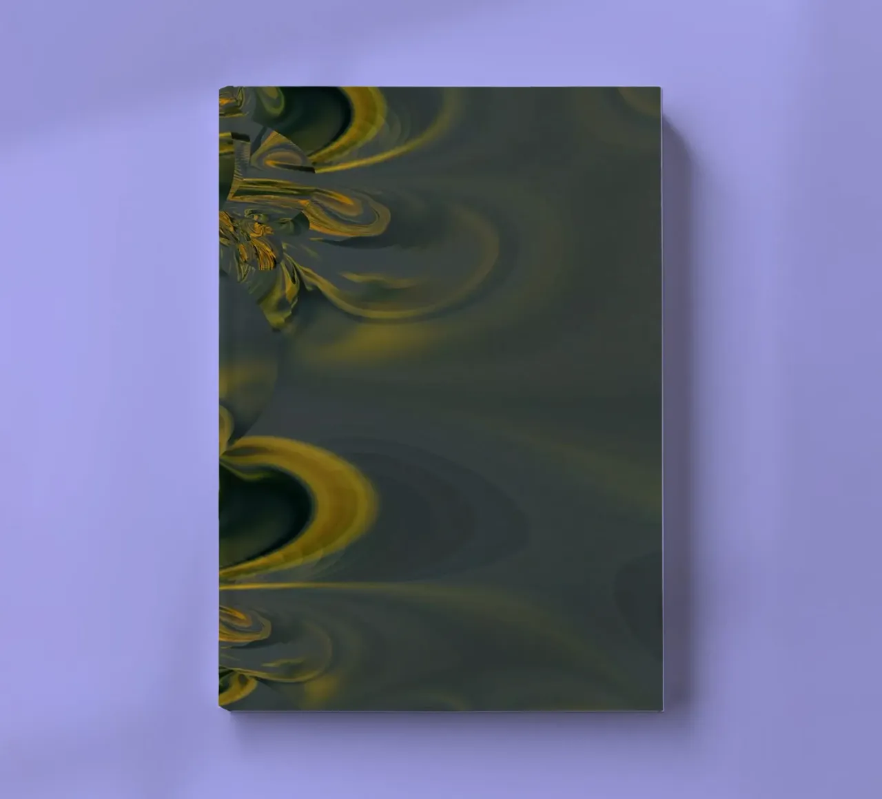 Abstract dynamisch patroon in blauw en geel. notitieboek van Something for you