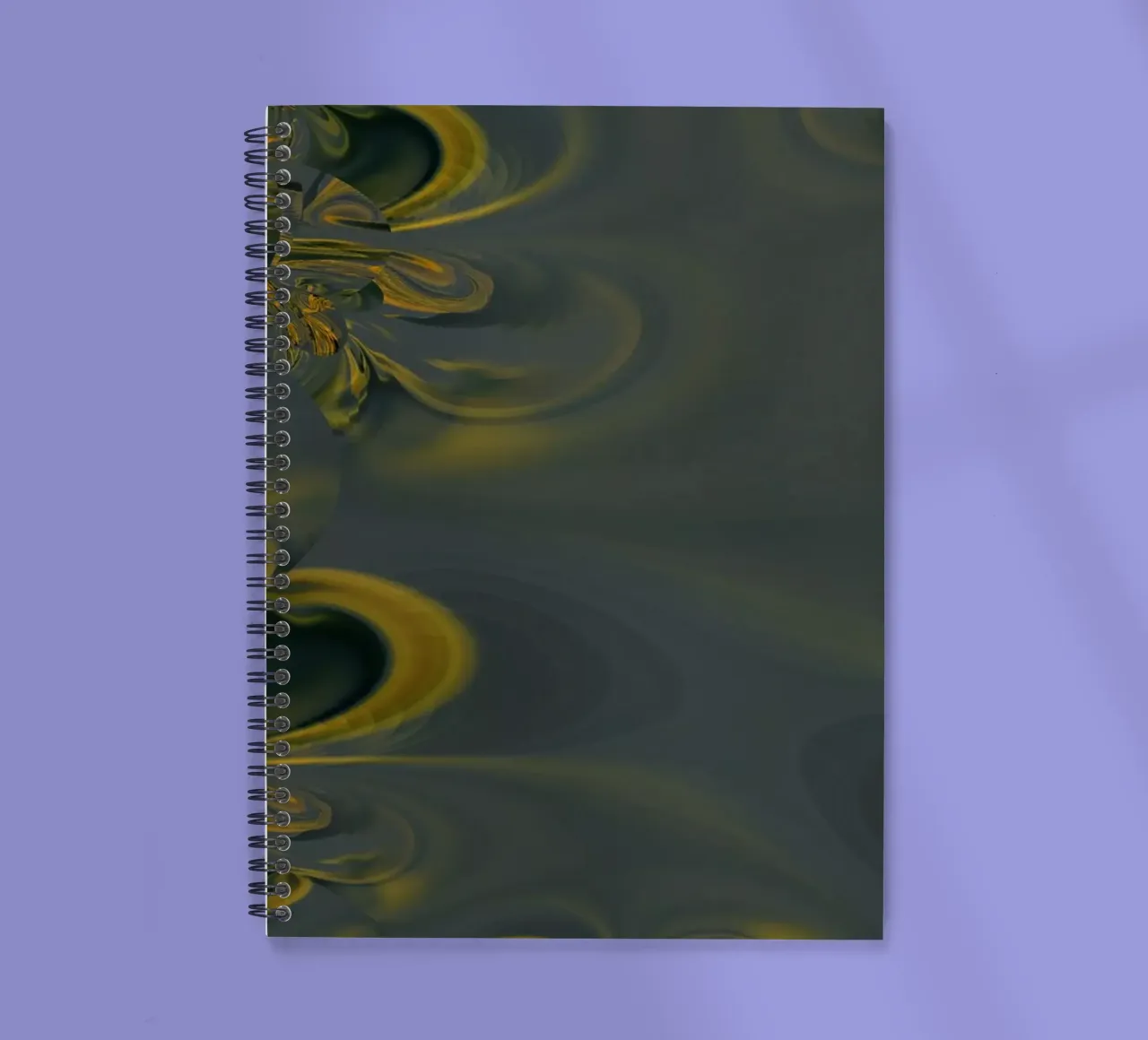 Abstract dynamic pattern in blue and yellow. spiral notebook by Something for you