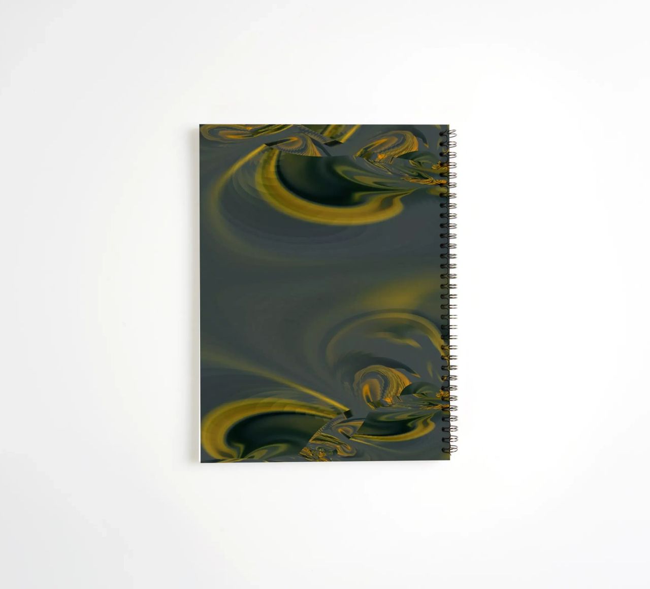 Abstract dynamic pattern in blue and yellow. spiral notebook by Something for you