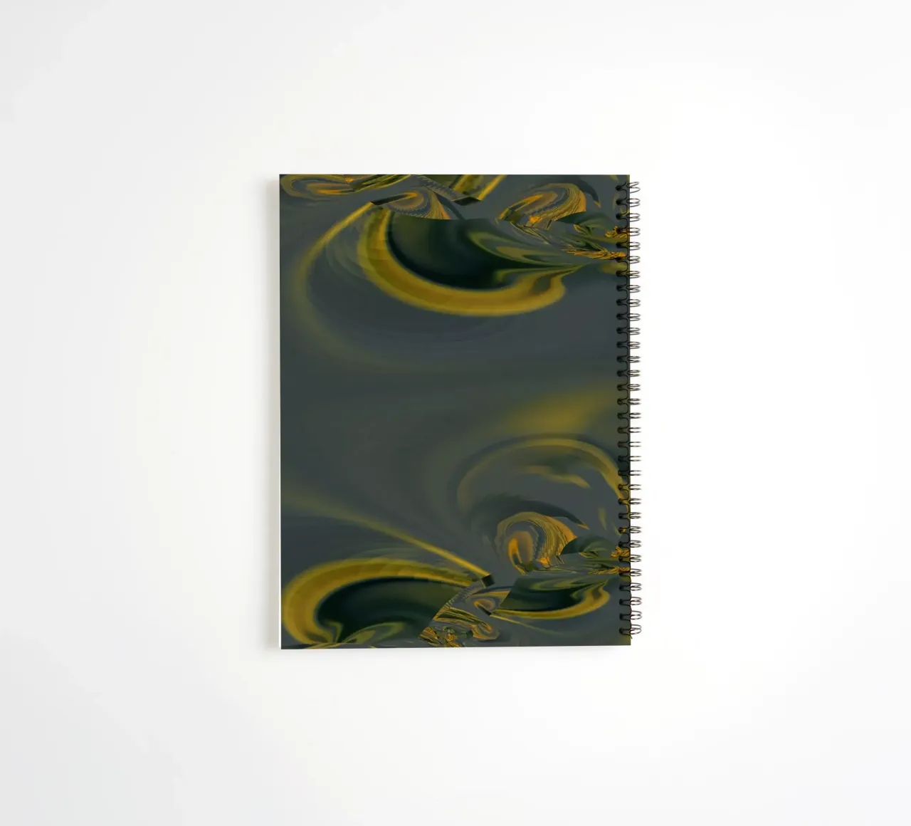 Abstract dynamic pattern in blue and yellow. spiral notebook by Something for you