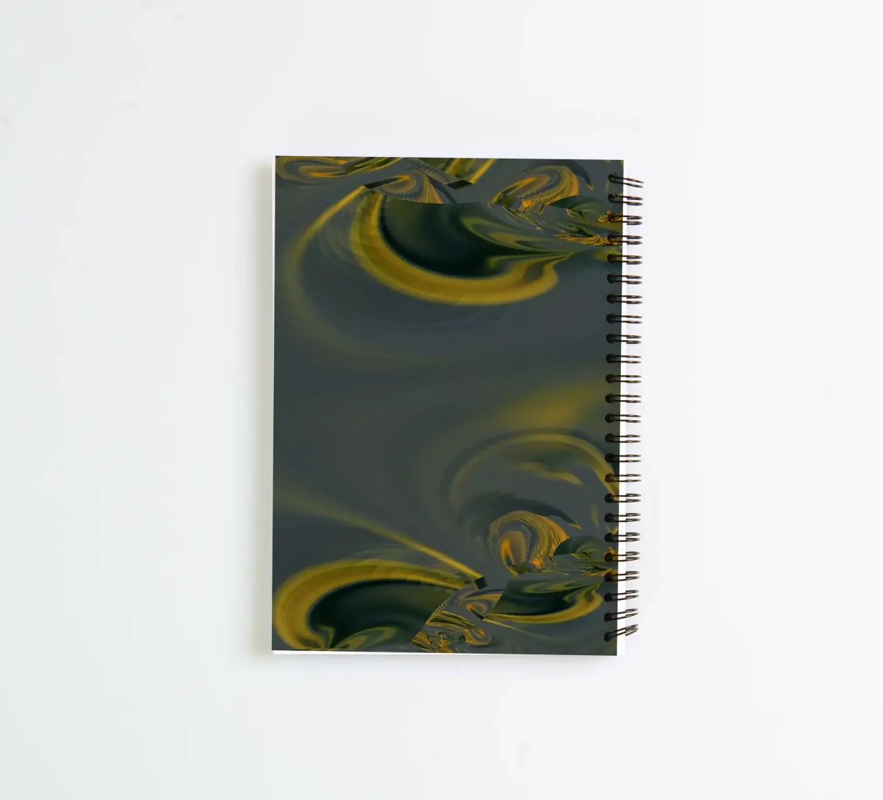 Abstract dynamic pattern in blue and yellow. spiral notebook by Something for you