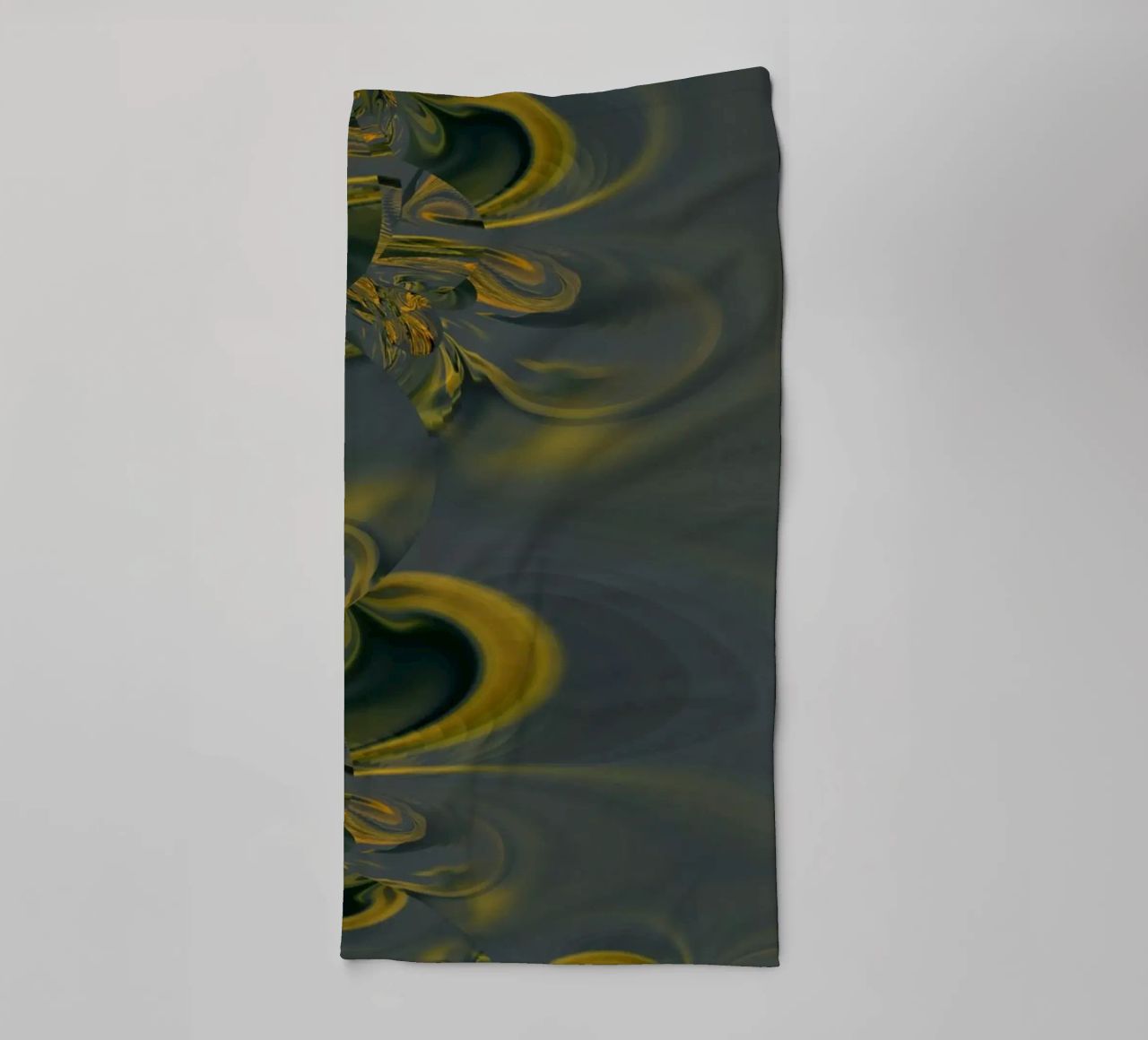 Abstract dynamic pattern in blue and yellow. towel by Something for you