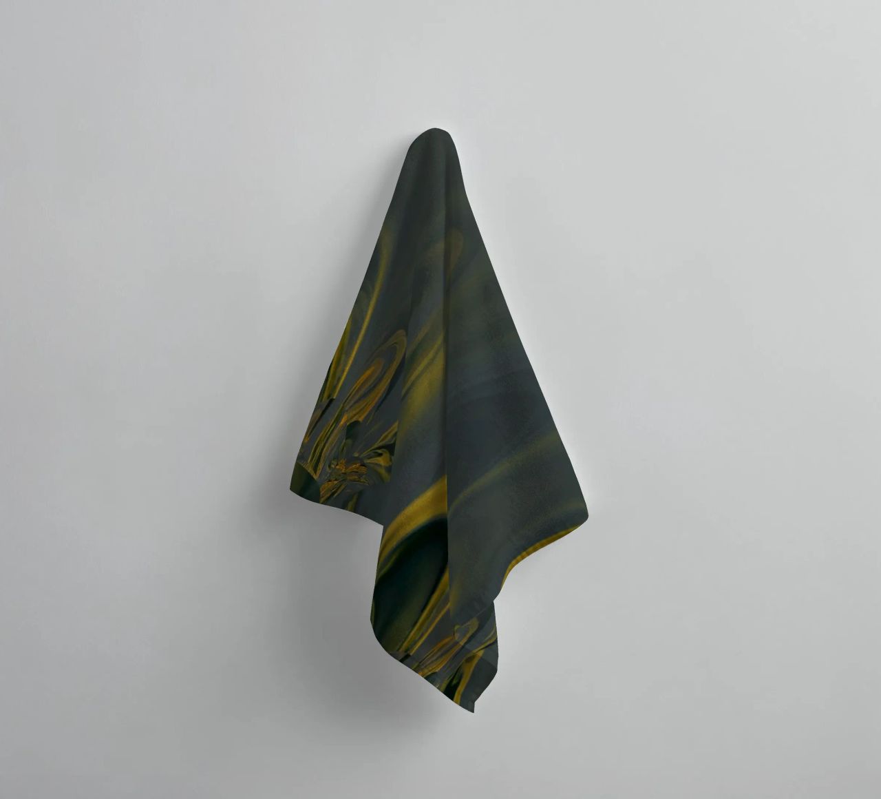 Abstract dynamic pattern in blue and yellow. towel by Something for you