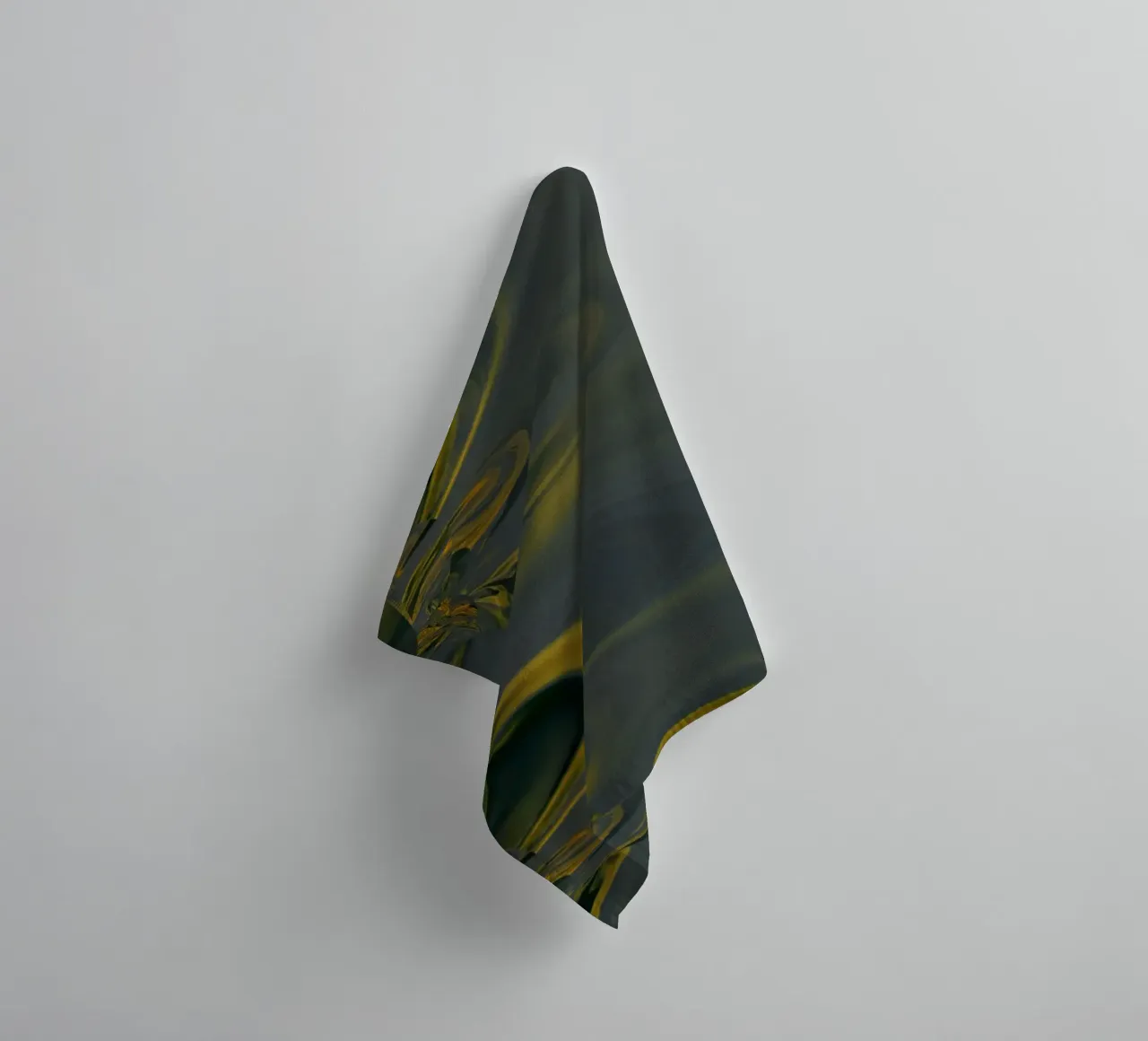 Abstraktes dynamisches Muster in blau und gelb. Handtuch von Something for you