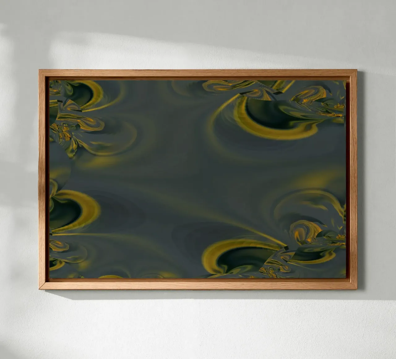 Abstract dynamic pattern in blue and yellow. canvas by Something for you