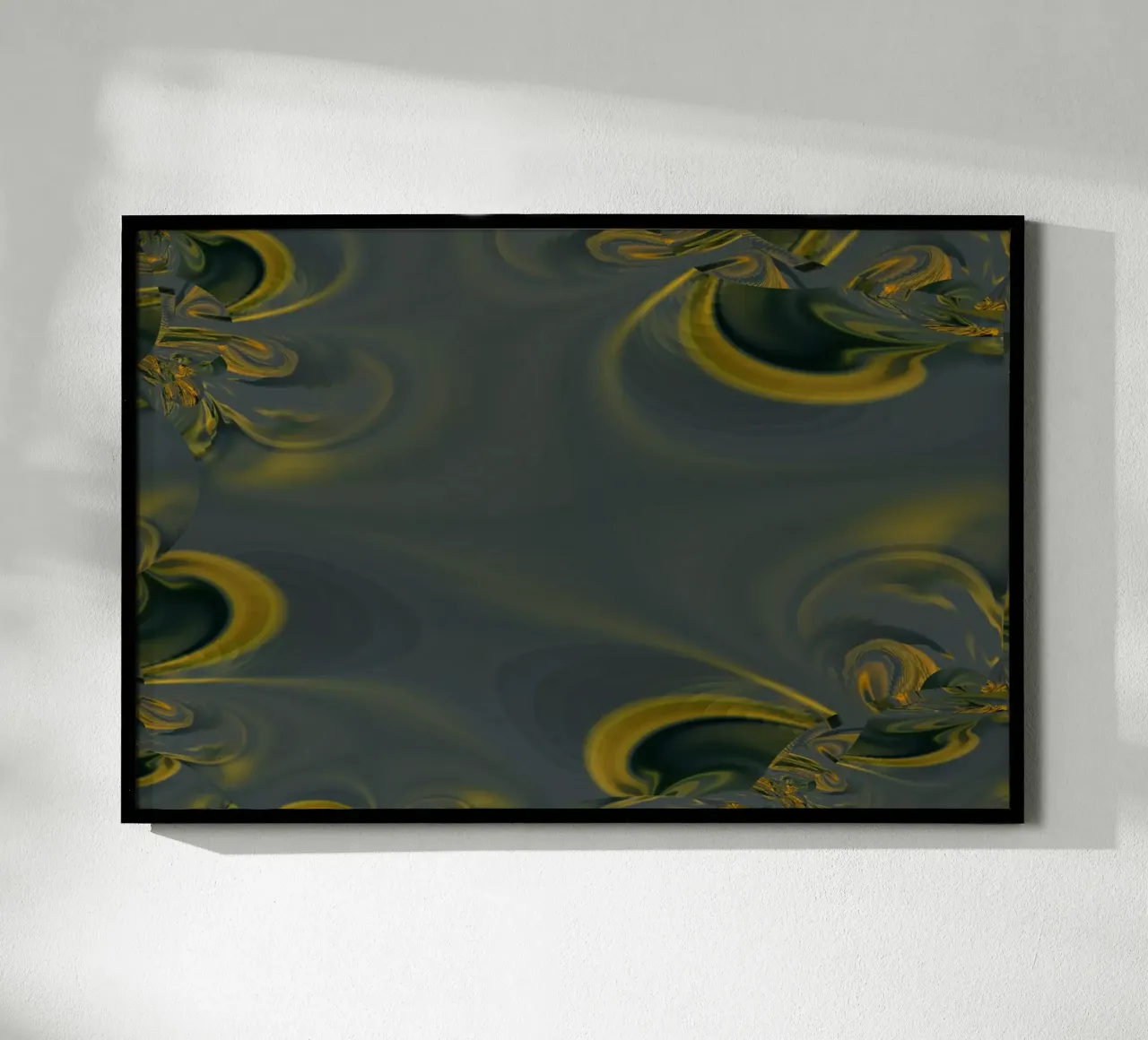 Abstract dynamic pattern in blue and yellow. hahnemühle by Something for you