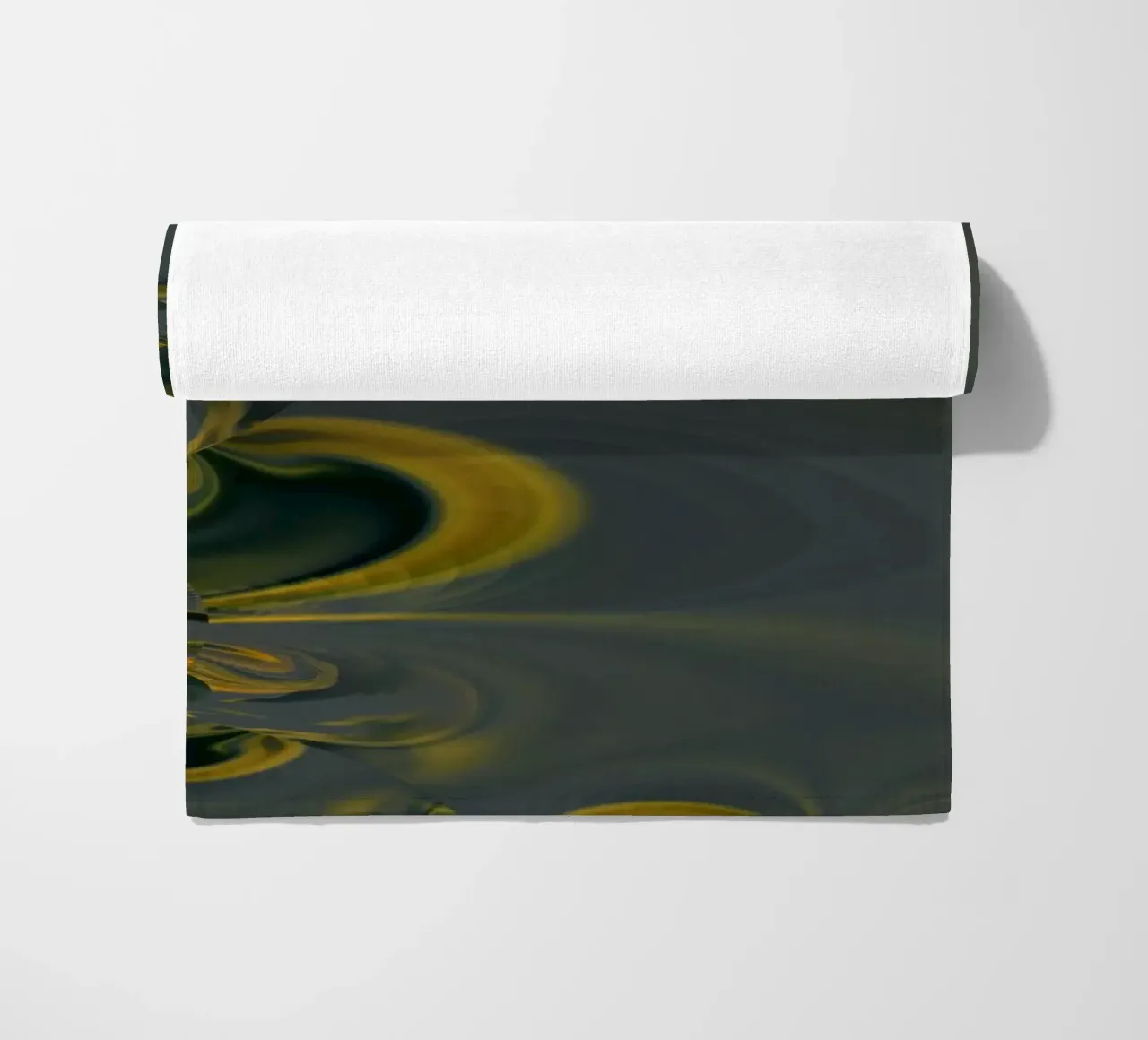 Abstract dynamic pattern in blue and yellow. beach towel by Something for you