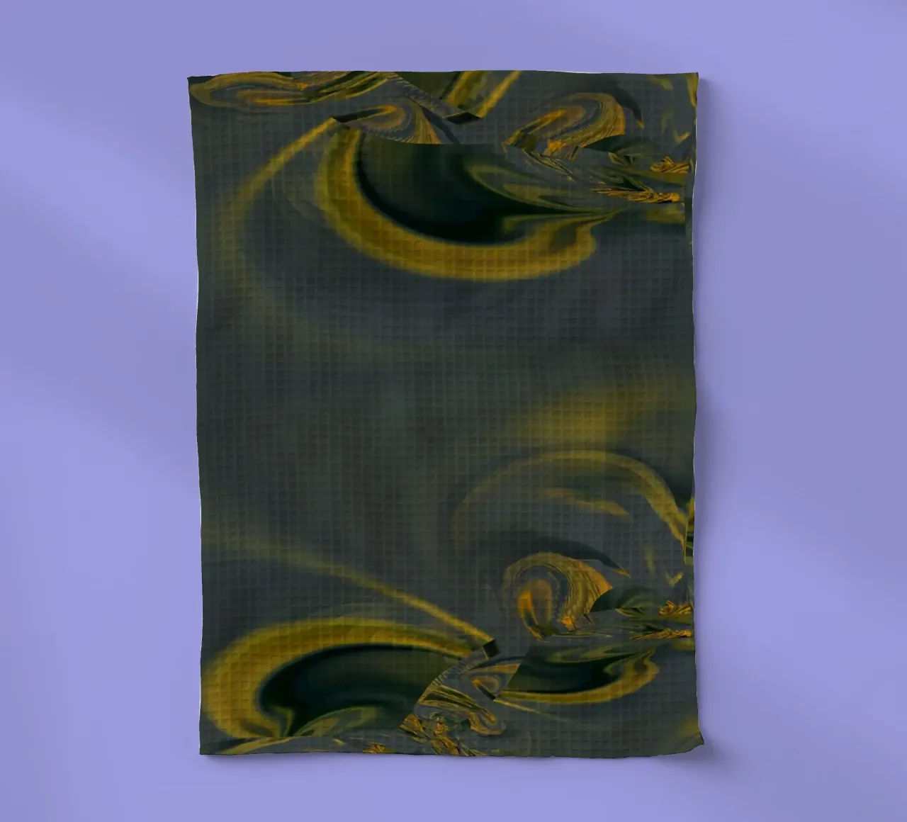 Abstraktes dynamisches Muster in blau und gelb. Geschirrtuch von Something for you