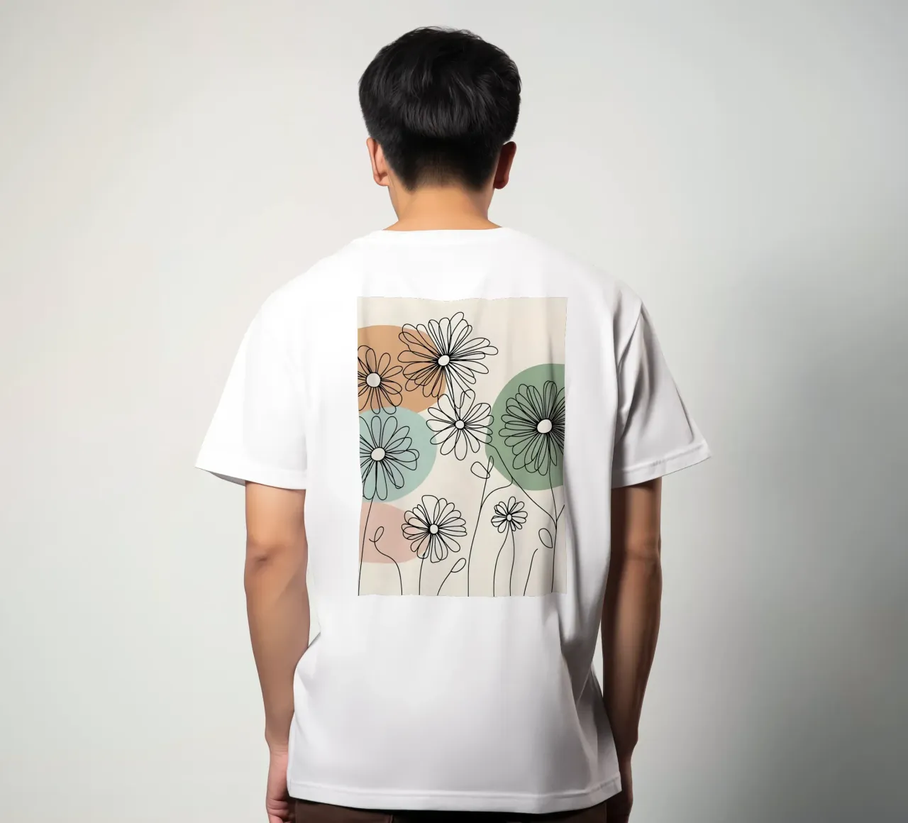 Line art minimalista di fiori di margherita t-shirt da Bloom And Brush