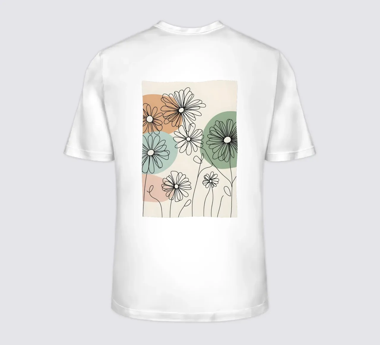 Line art minimalista di fiori di margherita t-shirt da Bloom And Brush