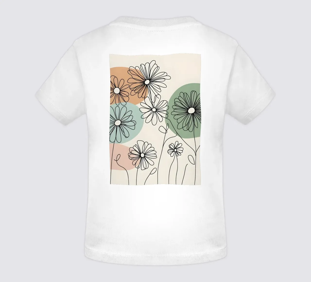 Line art minimalista di fiori di margherita maglietta neonato da Bloom And Brush