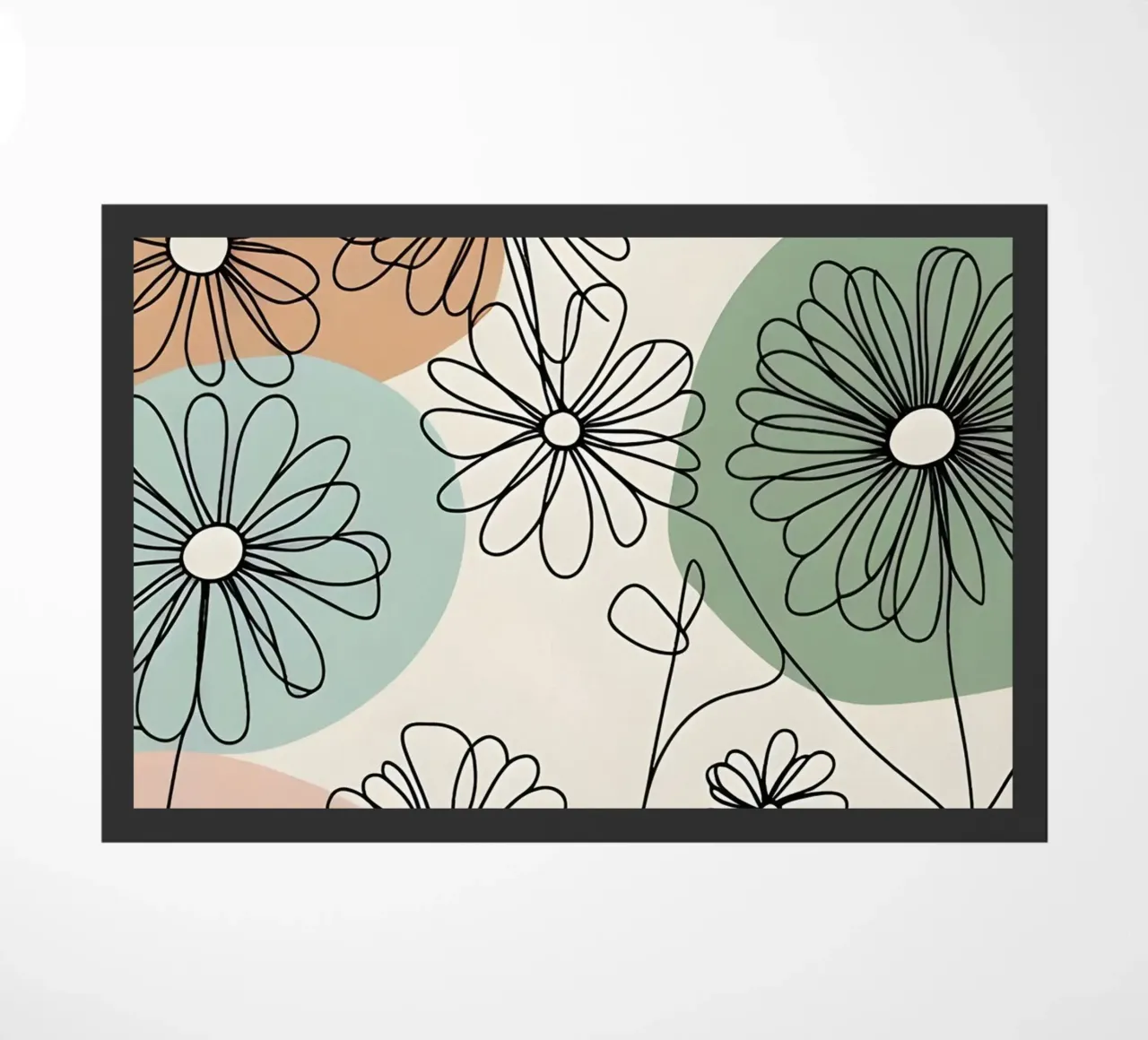 Line art minimalista di fiori di margherita zerbino da Bloom And Brush