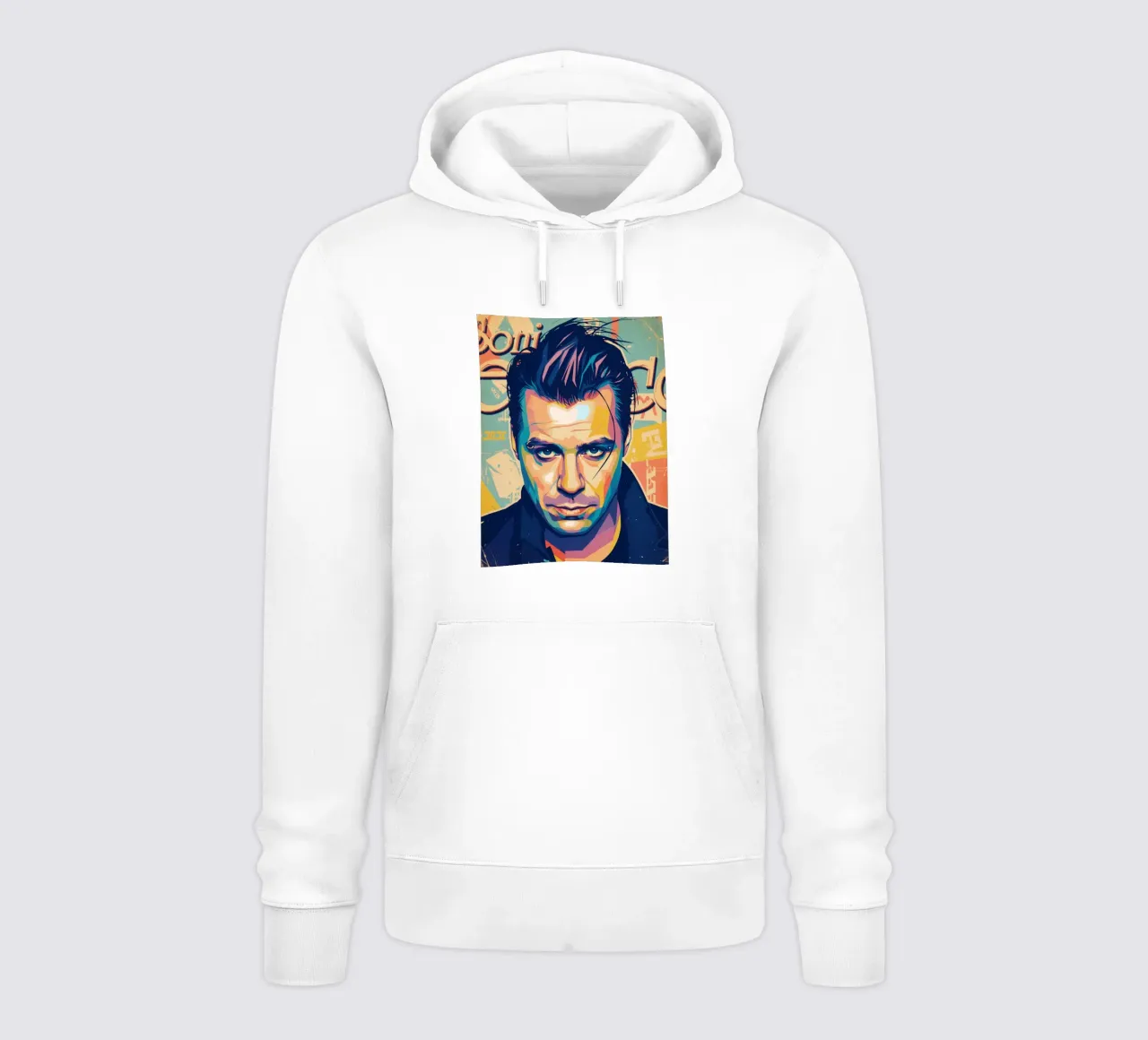 Till Lindemann ritratto pop art felpa con cappuccio da Hantamrata