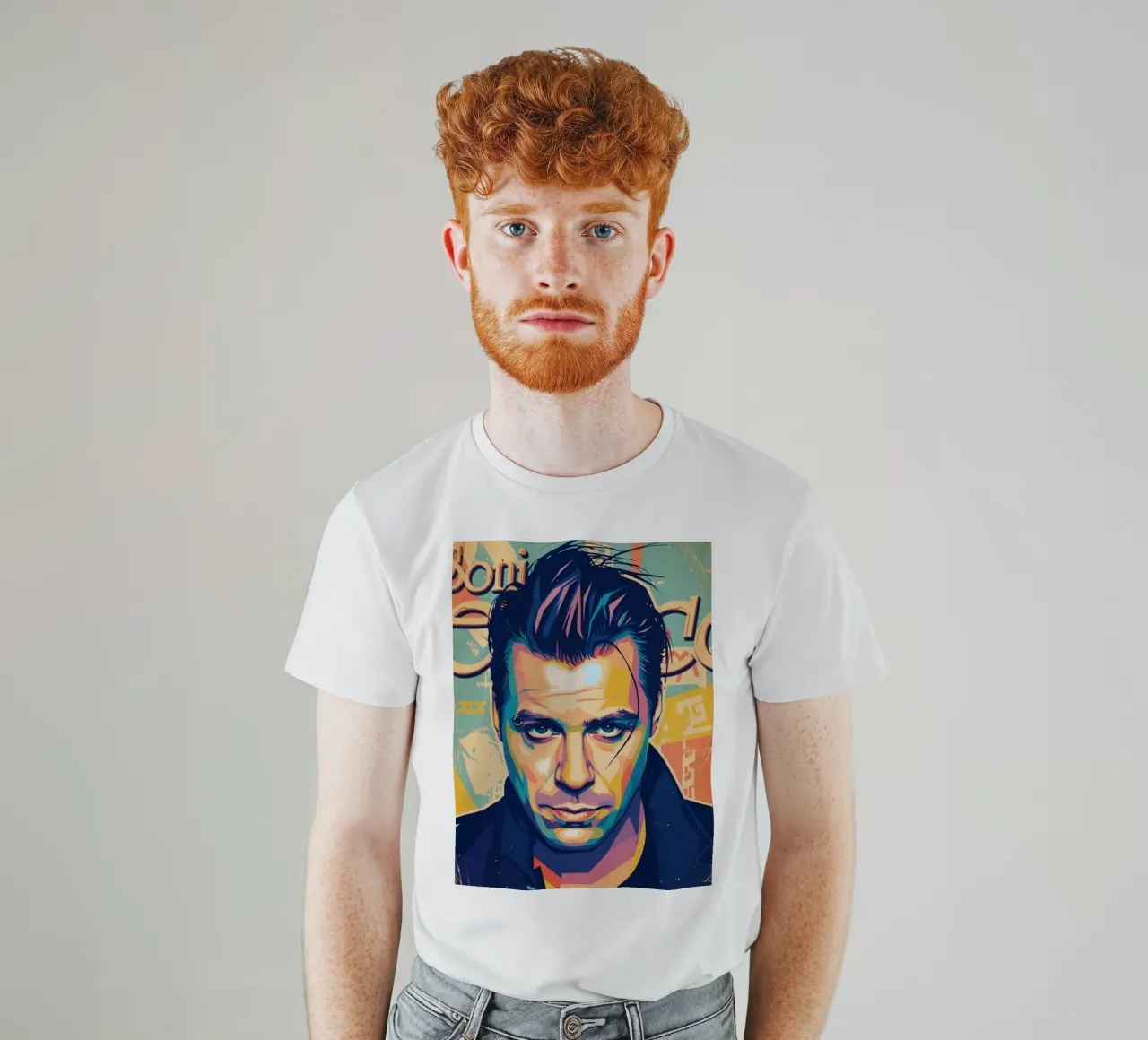 Till Lindemann ritratto pop art t-shirt da Hantamrata