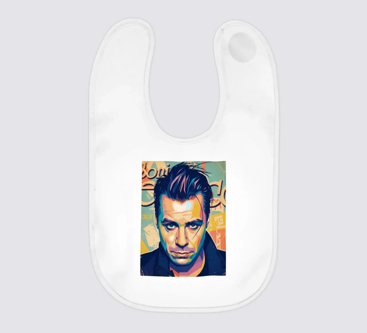 Till Lindemann ritratto pop art bavaglino da Hantamrata