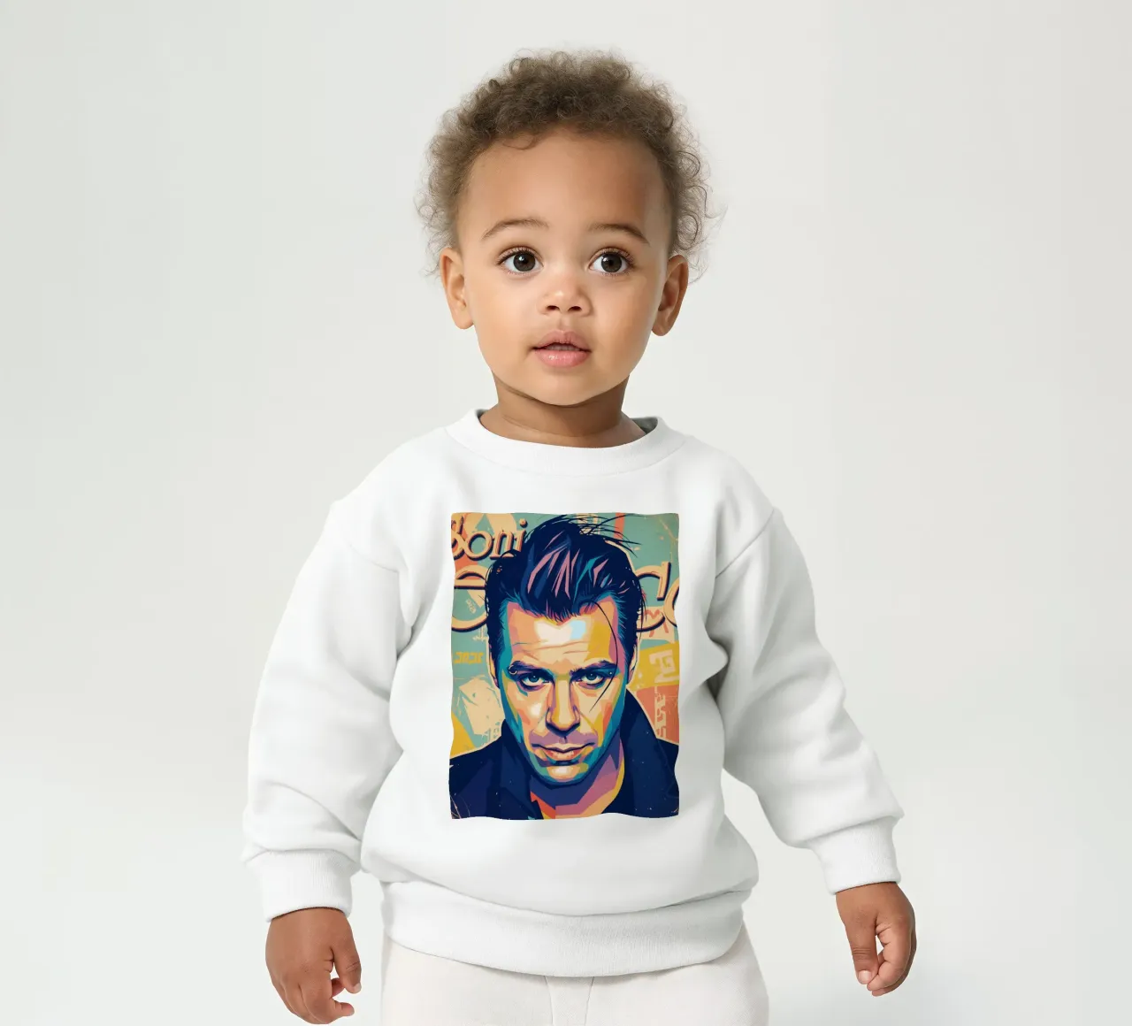 Till Lindemann ritratto pop art felpa neonato da Hantamrata