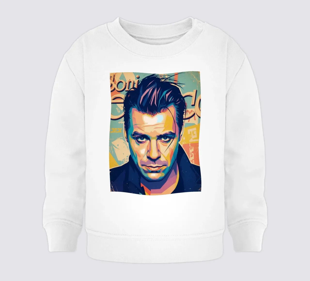 Till Lindemann ritratto pop art felpa neonato da Hantamrata