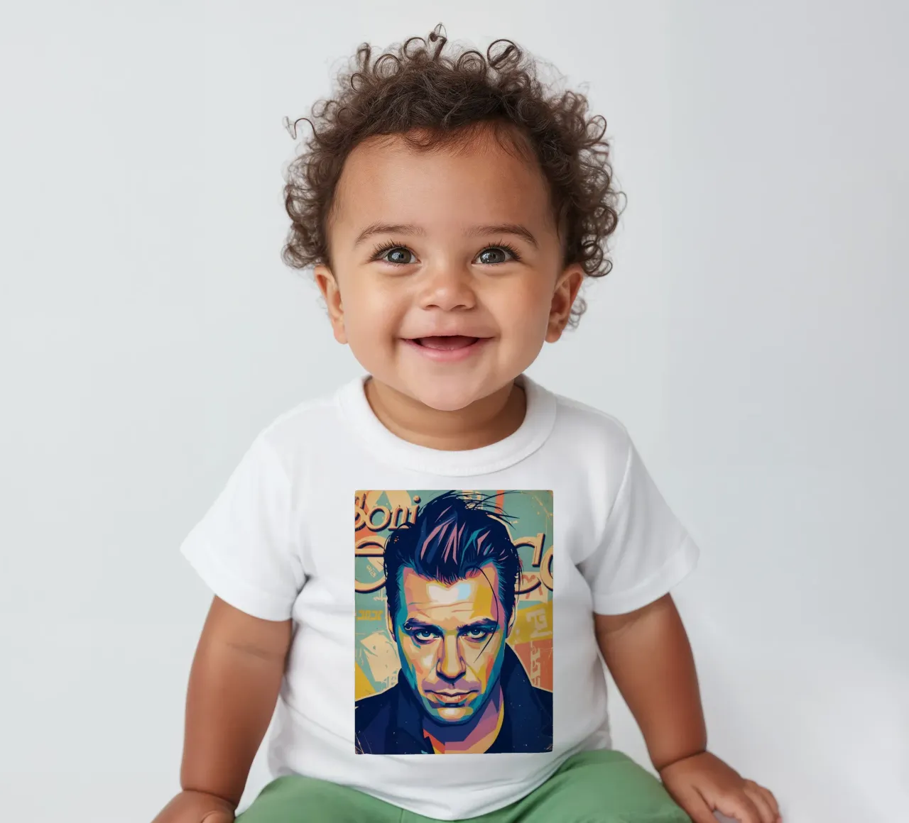 Till Lindemann ritratto pop art maglietta neonato da Hantamrata