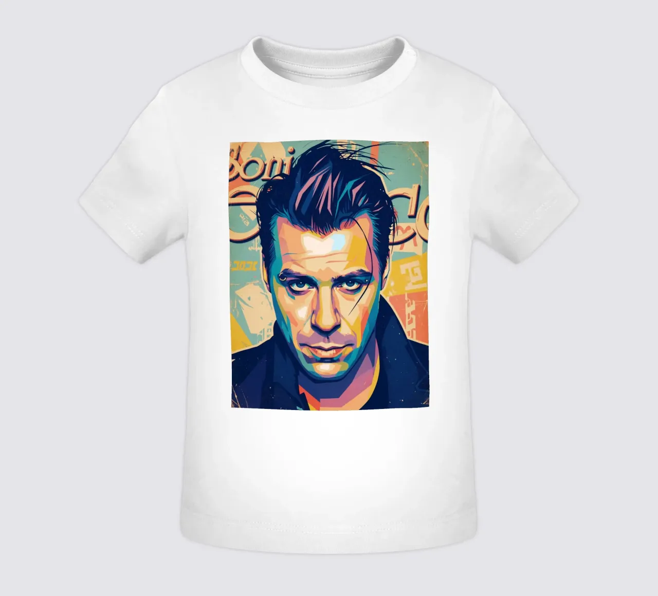 Till Lindemann ritratto pop art maglietta neonato da Hantamrata