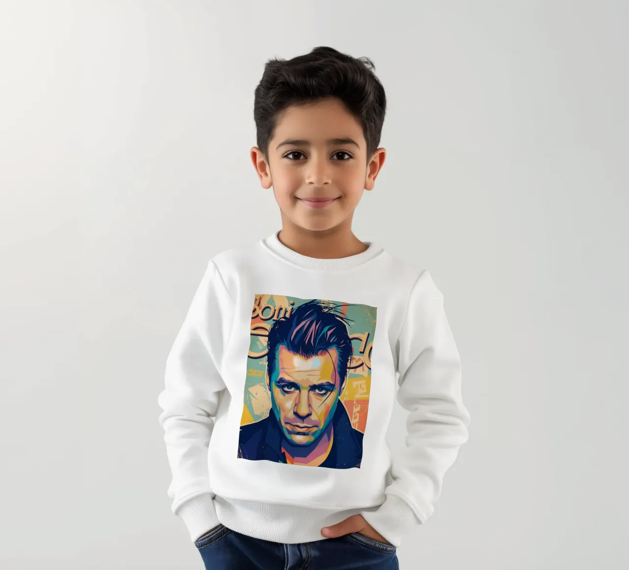 Till Lindemann ritratto pop art felpa bambino da Hantamrata