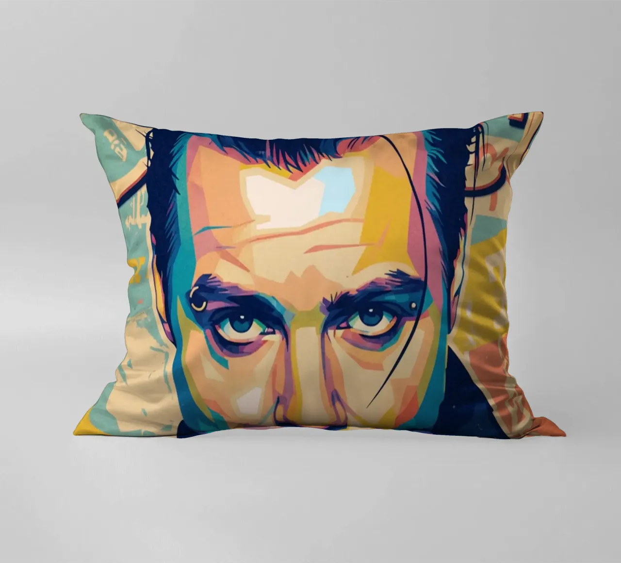 Till Lindemann ritratto pop art cuscino da Hantamrata